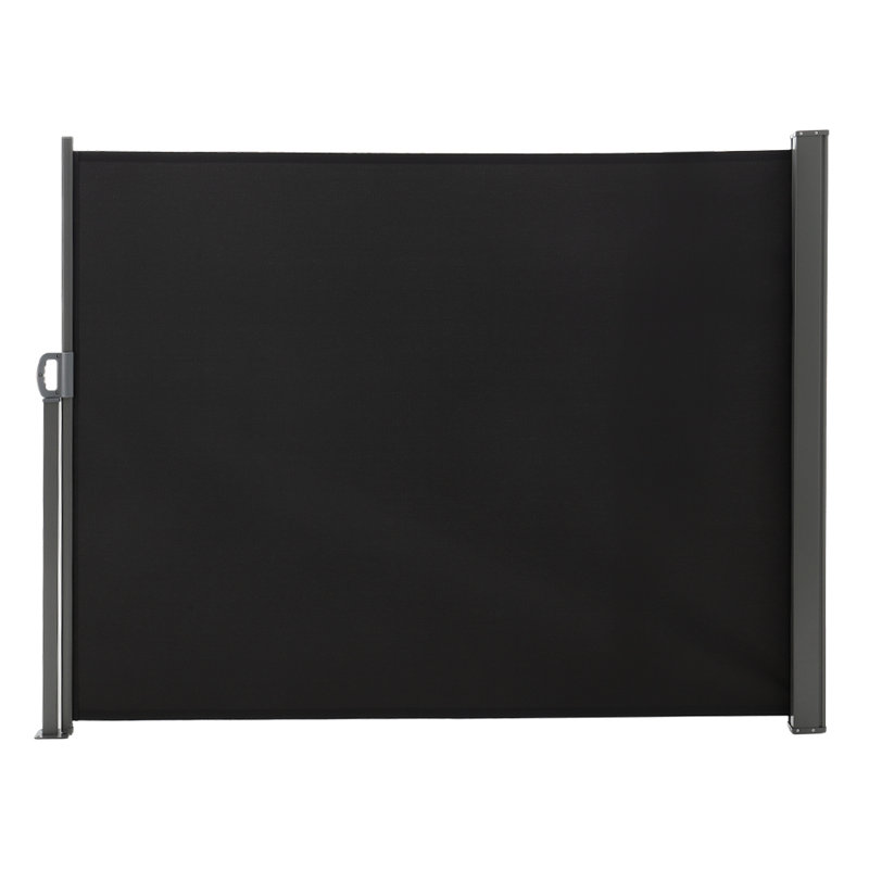 Dakota Fields 300cm W Fabric Cover Motorised Retractable Side Awning, Grey