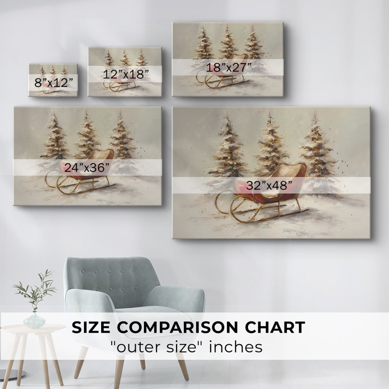 Tinsel - Chuchotement d'or - Toile tendue de qualité supérieure, H 12 po x l 18 po
