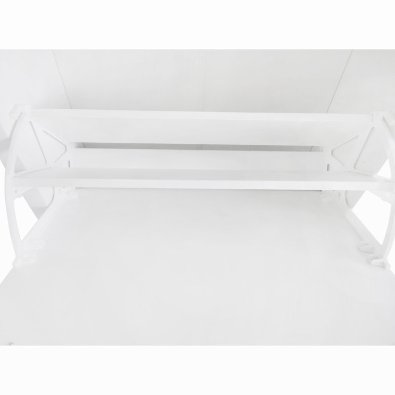 Armoire à chaussures décorative avec panneau de particules, panneau réglable, Blanc, H 47,2 po x l 23,6 po x P 9,4 po