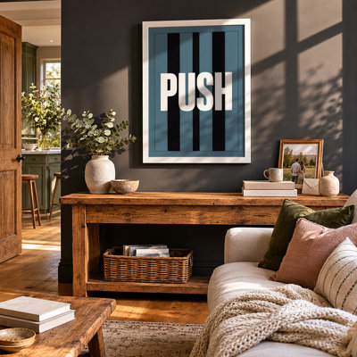 Push Typography - Framed Print