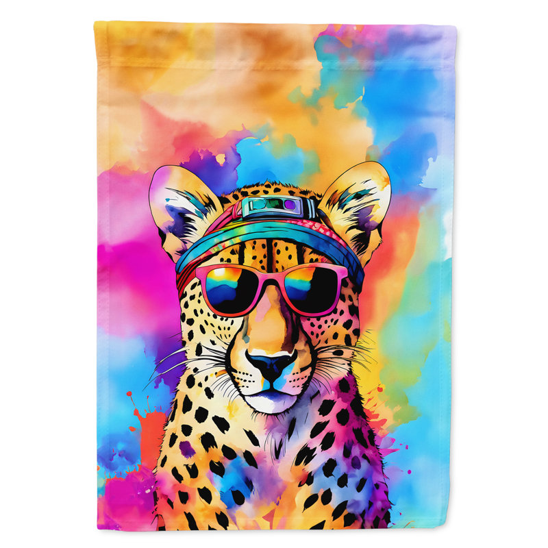 Drapeau de maison de guépard hippie