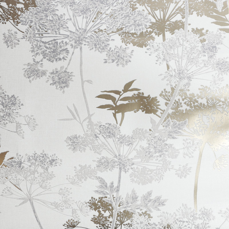 Superfresco Meadow Floral 10m x 52cm Matte Wallpaper Roll, Grey