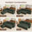 Brunella L Shaped Upholstered Corduroy Sleeper Sectional Sofa Green-326068167-326068161