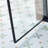 34-35.5"W x 75"H Pivot Single Swing Shower Door, Aluminium Alloy in Matte Black, 1/4" (6mm) Thick SGCC Tempered Clear Glass.