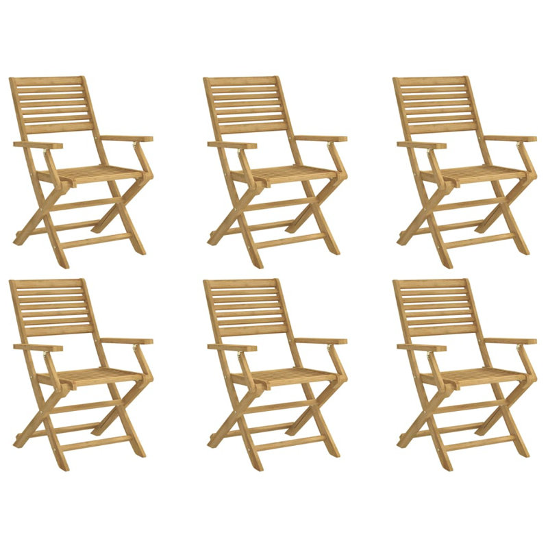 Henry Solid Wood Patio Folding Chair Folding Chair Set, 86.5cm H x 61.5cm W x 54.5cm D