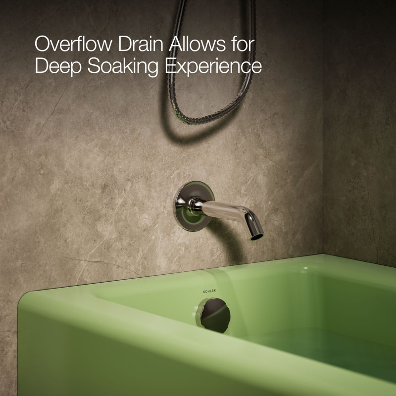 Bellwether® 60" x 30.25" Alcove Soaking Cast Iron Bathtub, Fresh Green, Left