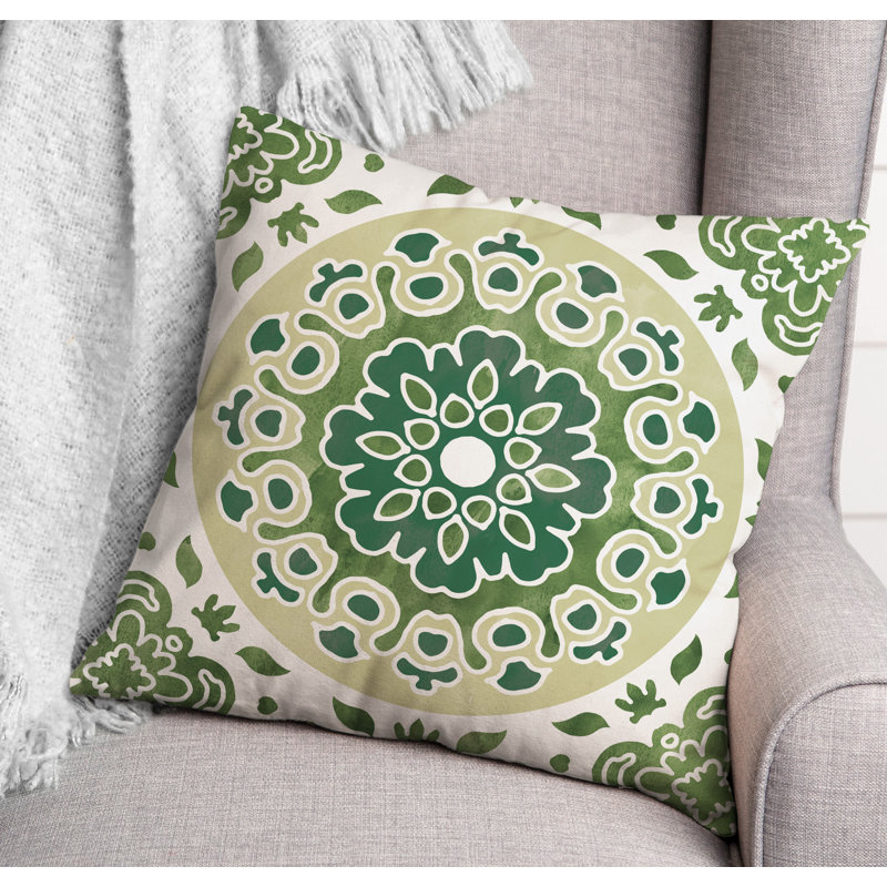 Outdoor Square Pillow Cover & Insert, Green
