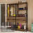 Madesa Garage Storage Rack with 4 Drawers, 5 Shelves and Hanging Space 55"L Multiuse Modular Organization Cabinet for Tools - Black/Brown-1395844555