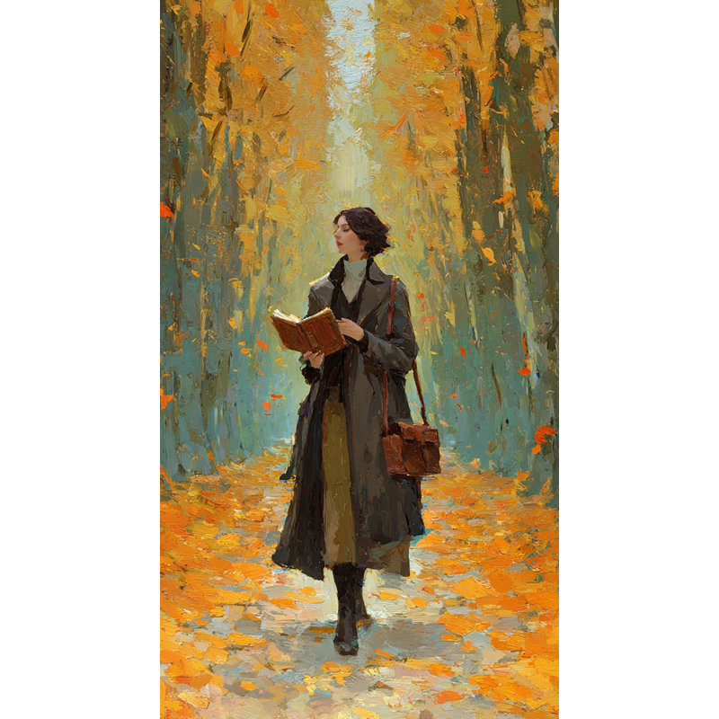 Art automnal sur toile tendue, H 42 po x l 24 po