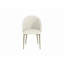 Ensemble de 2 chaises d'appoint en tissu blanc Cora