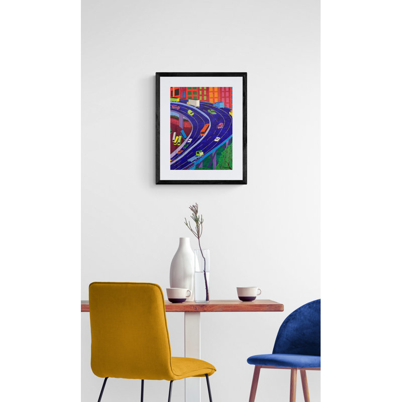 Weehawken, New Jersey Print by Sue Graef, 21.25" H x 17.25" W, White Mat
