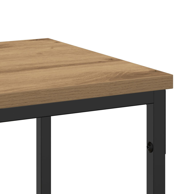 Console Table 200X30x75 Cm Engineered Wood And Steel, Artisan Oak