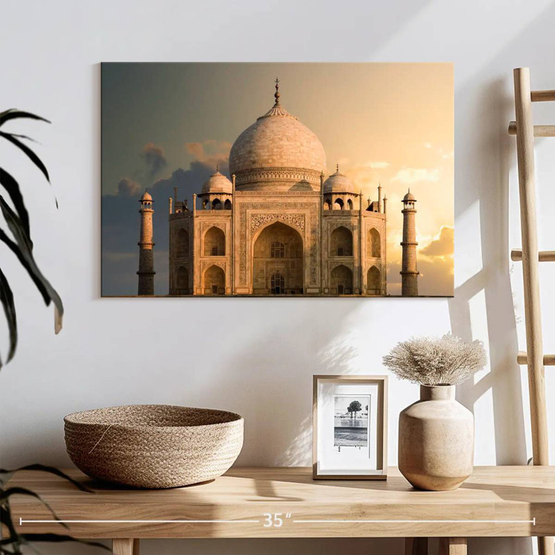 Sunrise Over Taj Mahal, 16" H x 24" W