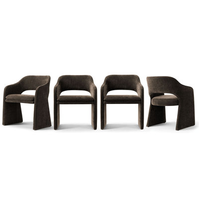 19" Seat Height Upholstered Chenille Dining Chair