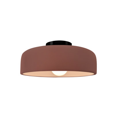 Radiance Ceramic Semi Flush Mount - Replaceable Bulb
