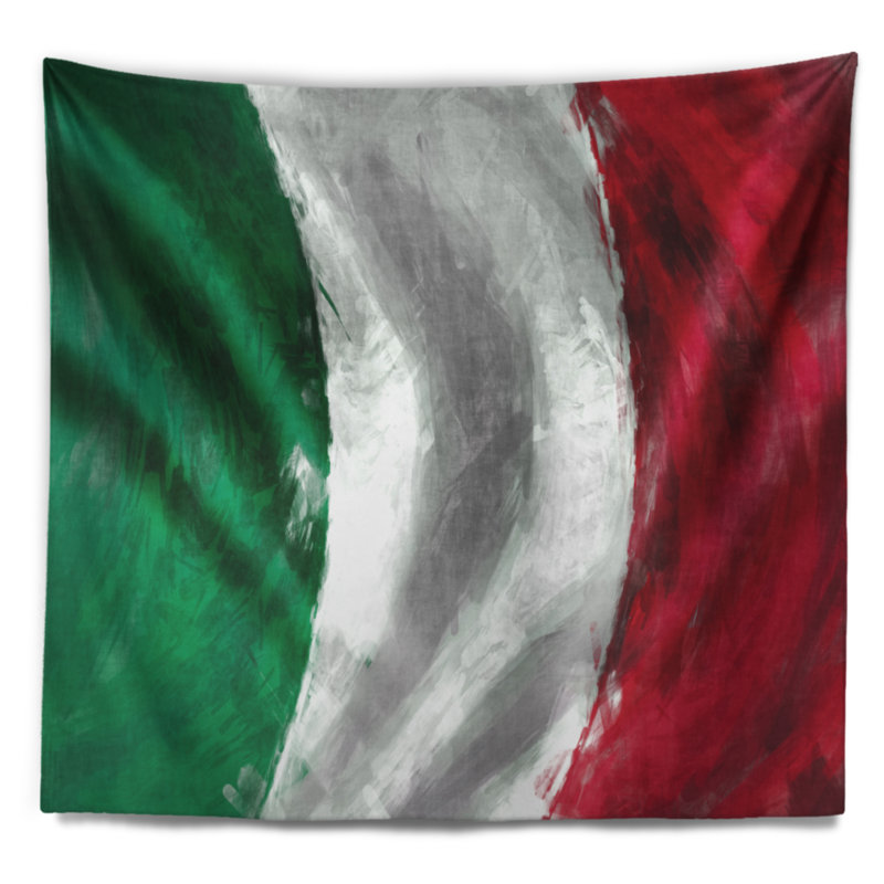 Tapisserie du drapeau de l'italie, H 32 po x l 39 po