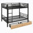 Metal Convertible Bunk Bed With Drawers