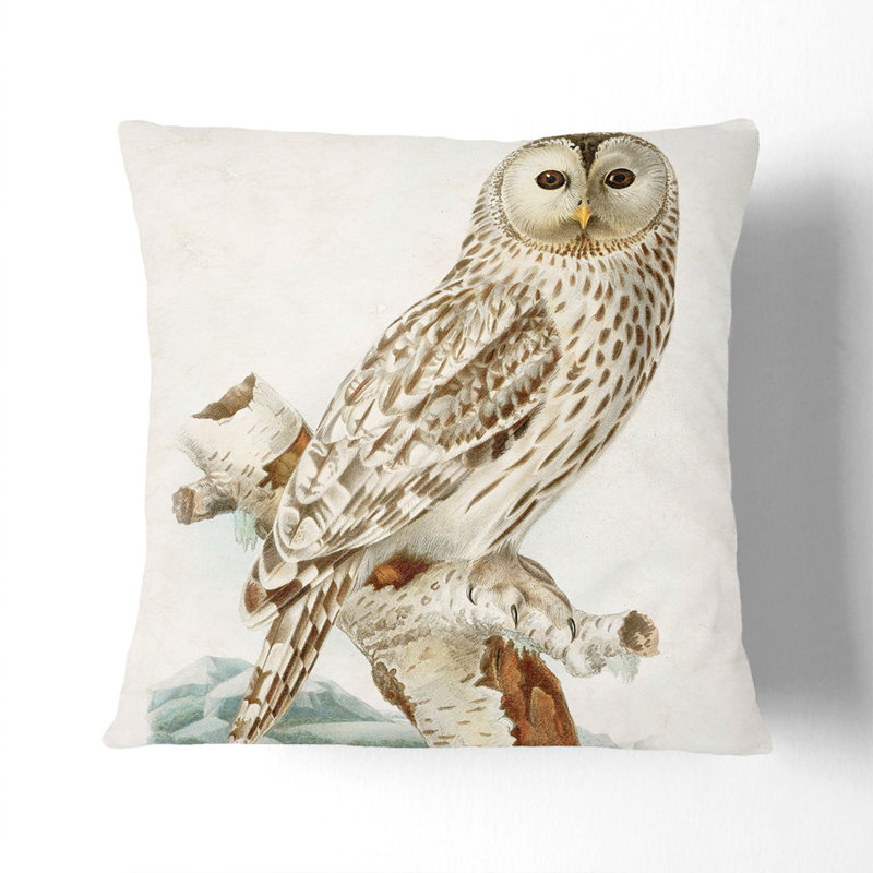 Ural Owl by Von Wright Cushion with Filling, 40cm H x 40cm W x 15cm D