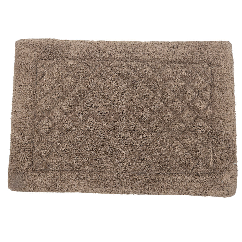Siarhei Turkish Cotton Bath Rug, Beige, 17"W x 24"L
