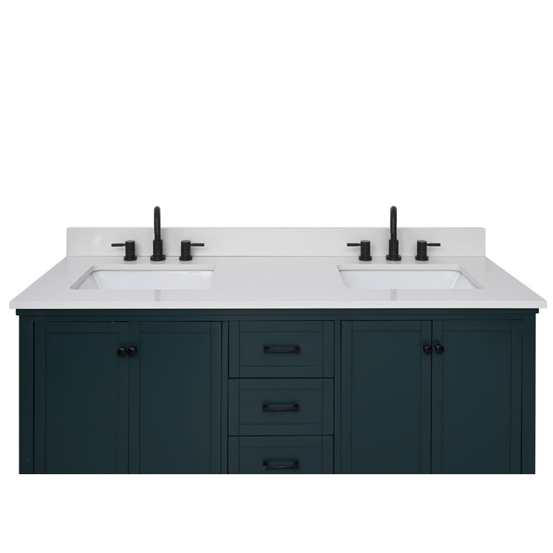61'' W Double Vanity Top, Everest White