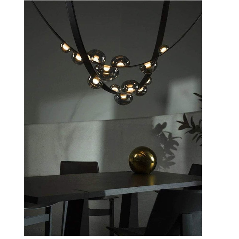 Higuchi 14 - Light Black Geometric Pendant