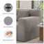 Canapé modulaire avec repose-pieds en velours côtelé de style bonbon 113,4 "Boneless, sans assemblage requis-526115314