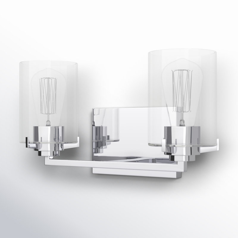 Bouie 2 - Light Dimmable Vanity Light, Clear Glass/Polished Chrome