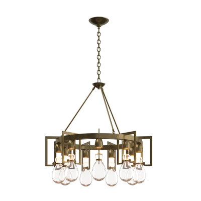 Apothecary 9 - Light Unique / Statement Wagon Wheel Chandelier