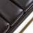 Bridger - Modern Brown Vegan Leather + Brass Dining Bench