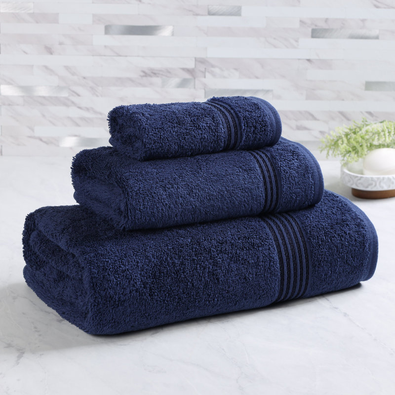 Ensemble de serviettes de bain 3 pièces Oleg Heritage, Marine