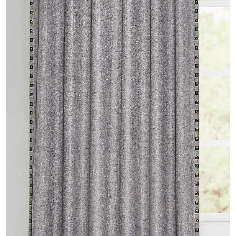 Liya Semi Sheer Curtain, Gray, 54'' W x 96'' L