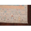 Tapis unique en laine noué à la main gris / rouge / bleu 3 pi 2 po x 4 pi 10 po New Age