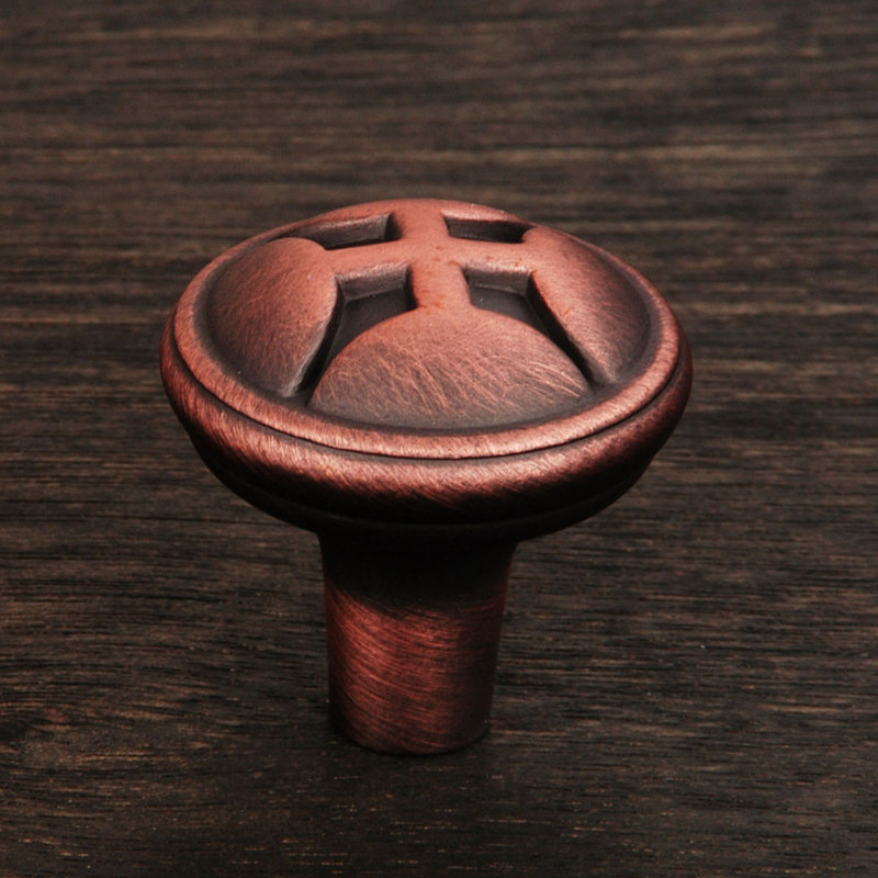 CK Series 1 1/4" Diameter Mushroom Knob, Distressed Copper