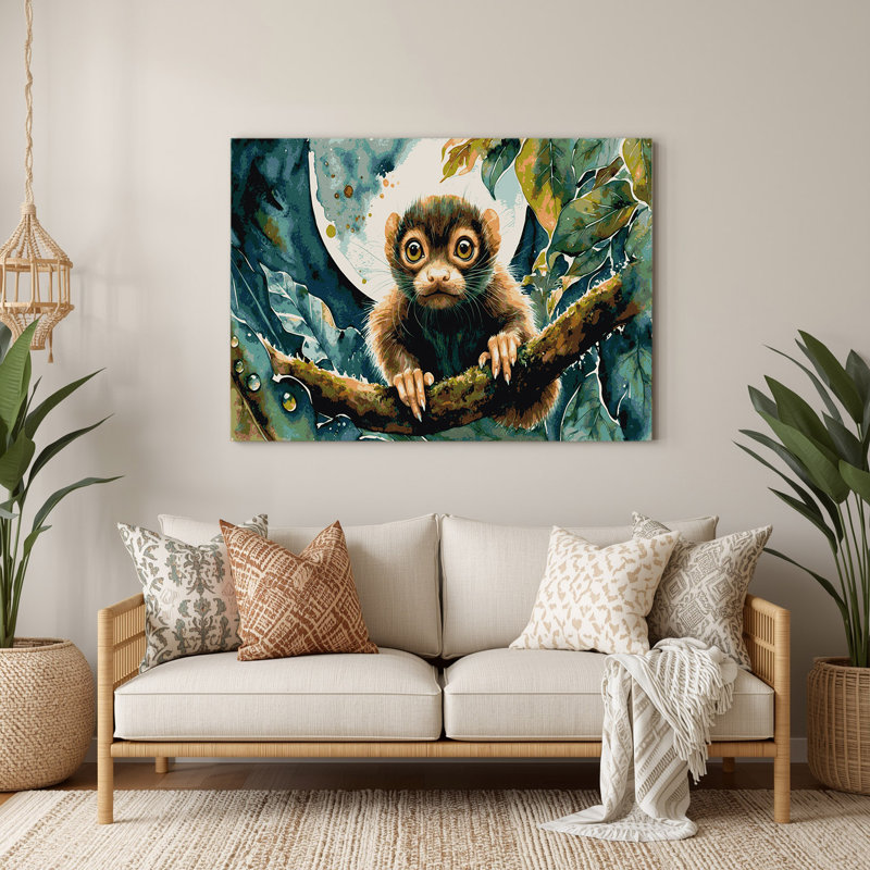 Art mural en métal Wildlife Tarsier, H 11 po x l 14 po