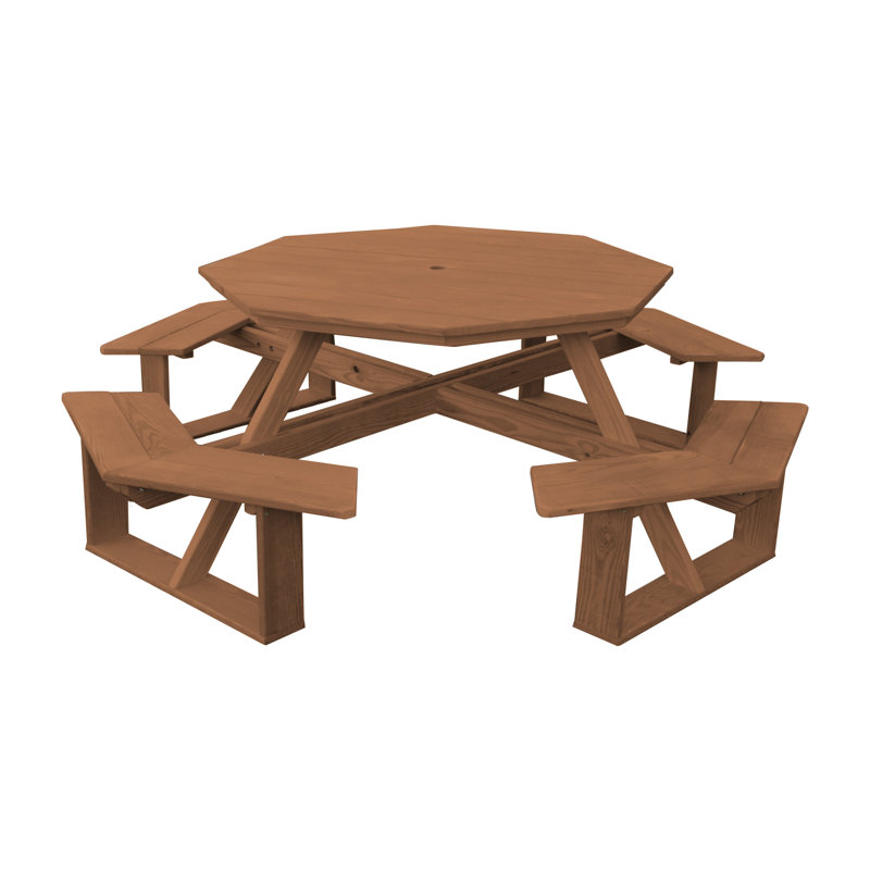 Table de pique-nique de 98 po pour 8 personnes Moe, Oui, Teinte tilleul