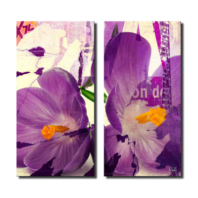 " Painted Petals C " by Tristan Scott 2 - Pieces