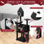 Cercueil 64 po avec arbre à chat 64 po avec perchoir supérieur, condos, poteau à griffes et échelle pour grands chats 22 lb, noir et rouge