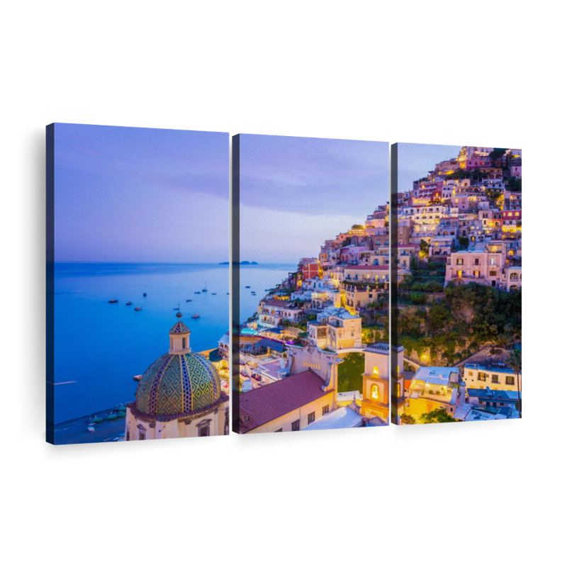 «Coastal Town of Amalfi», reproduction sur toile, H 24 po x l 38 po x P 1,25 po