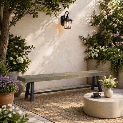 Banc de patio extérieur en bois d'acacia