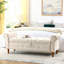 Banc de rangement capitonné à boutons de 62 po pour la chambre à coucher de 62 po, repose-pieds rembourré en tissu moderne, banc de fenêtre, accoudoirs roulés pour chambre à coucher, salon, vestibule-205906355