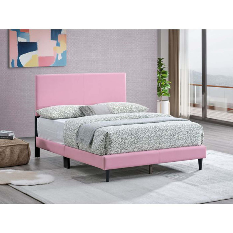 Lit Baron (matelas non inclus), Lit double, Rose