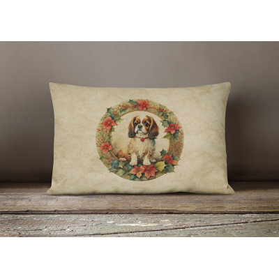 Christmas Flowers Frame Other/No Pattern Outdoor Throw Pillow