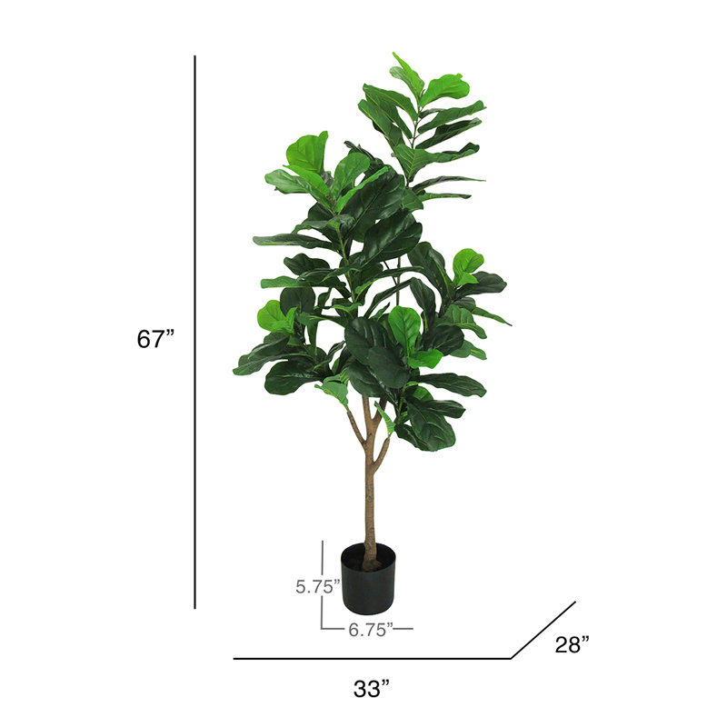 Figuier artificiel en pot 67 po