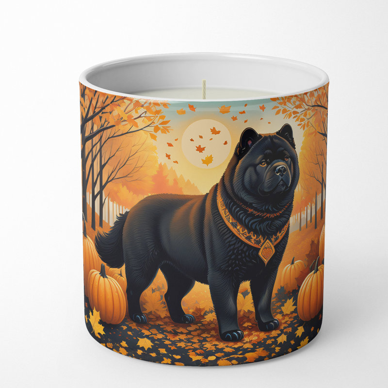 Bougie décorative noire Chow Chow
