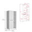 Wardrobe Armoire With Double Door, Drawer, Hanging Rod, And Open Shelves-1802310326