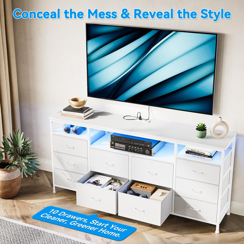TV Stand For Tvs Up To 75", White