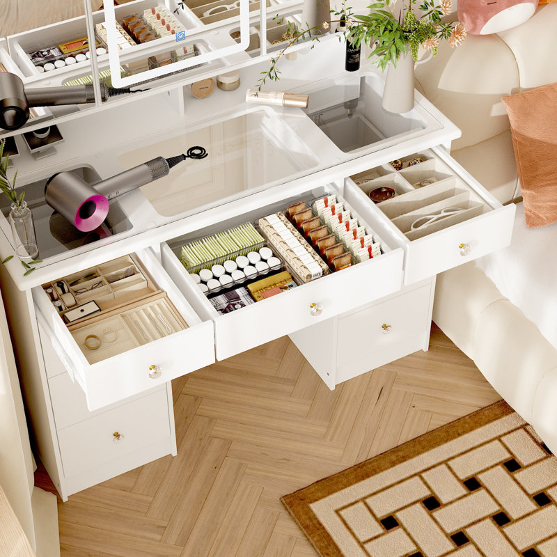 Coiffeuse, Blanc / Blanc