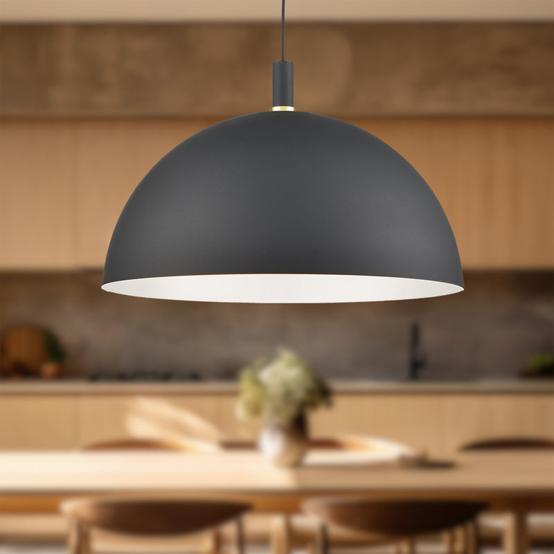 Archibald 1 - Light Single Pendant, Black, 20" H x 32" W x 32" D