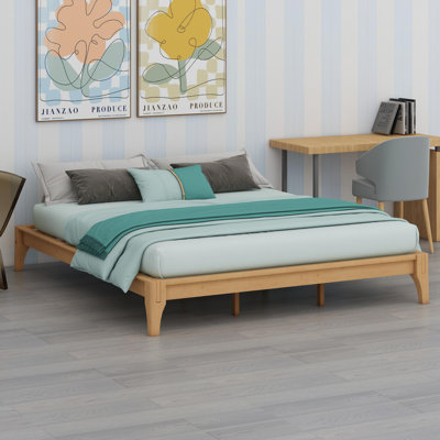 Bamboo Wood Platform Bed Frame