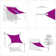 Calicia 100% Polyester Oxford 4.5m x 4.5m Square Shade Sail
